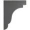Ekena Millwork 5 1/4"W x 8 1/2"D x 11"H Bedford Wood Vintage Decor Bracket, Black BKTWD05X09X11BEBL - alternate 2